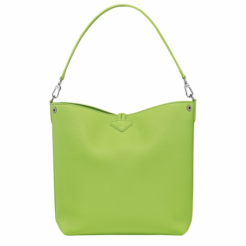 Bolsas De Ombro Longchamp Le Roseau M Feminino Verdes Brasil | 10281HFP355