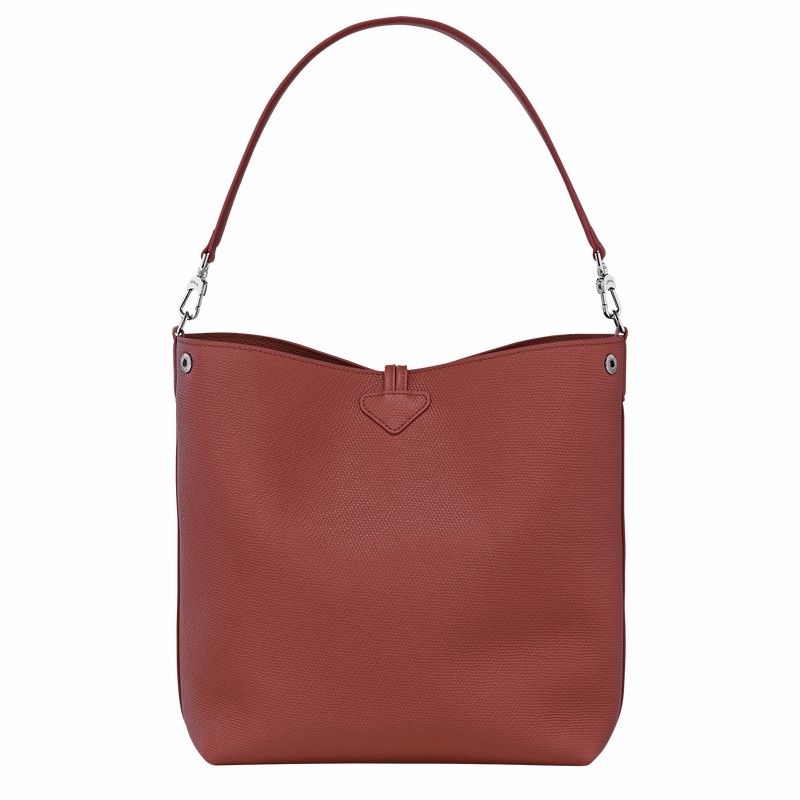 Bolsas De Ombro Longchamp Le Roseau M Feminino Marrom Brasil | 10281HFP404