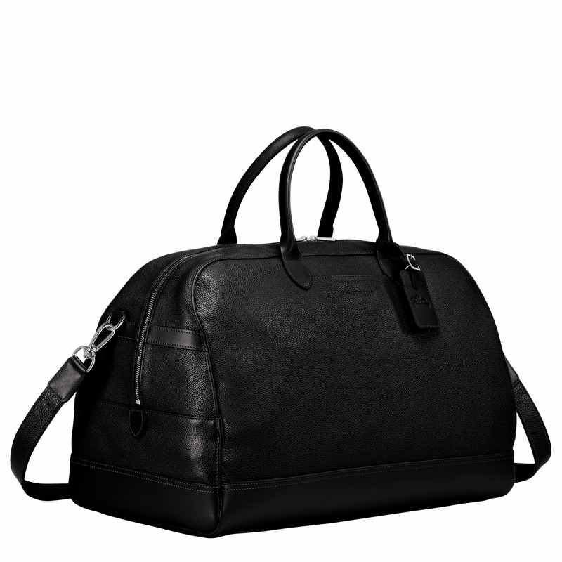 Bolsas De Viagem Longchamp Le FOULONNÉ M Masculino Pretas Brasil | L1302021047-