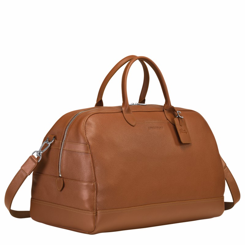 Bolsas De Viagem Longchamp Le FOULONNÉ M Masculino Caramel Brasil | L1302021F72-