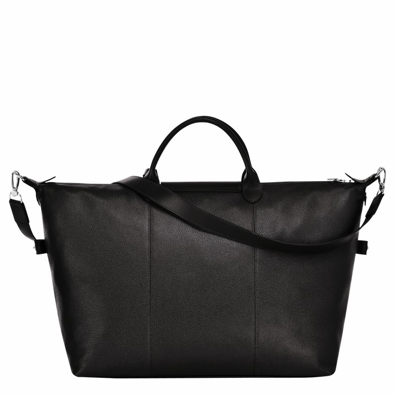 Bolsas De Viagem Longchamp Le FOULONNÉ M Masculino Pretas Brasil | L1625021047-