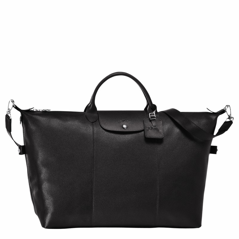 Bolsas De Viagem Longchamp Le FOULONNÉ M Masculino Pretas Brasil | L1625021047-