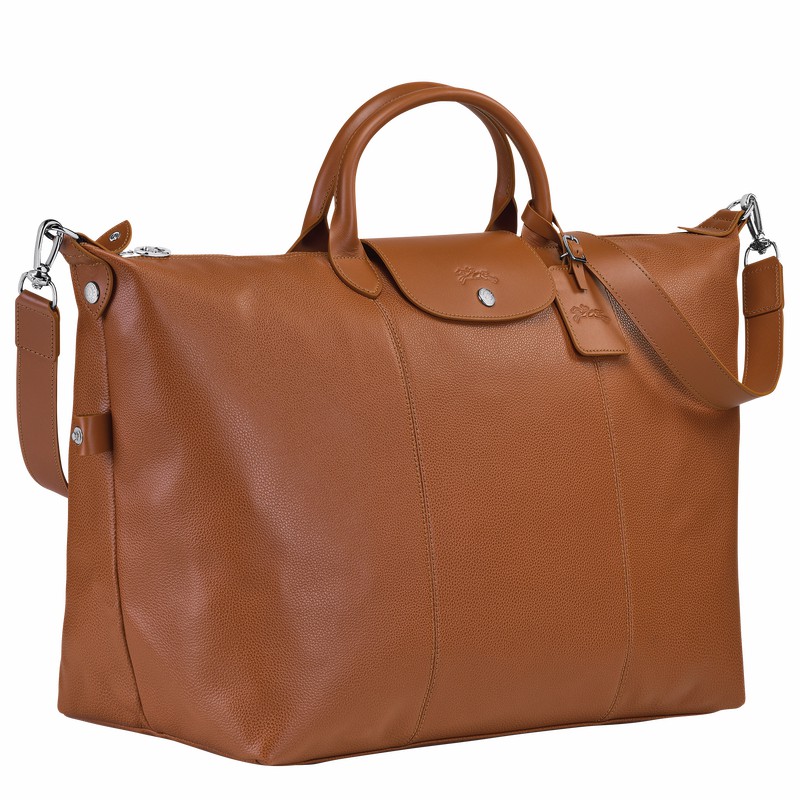 Bolsas De Viagem Longchamp Le FOULONNÉ S Masculino Caramel Brasil | L1624021F72-