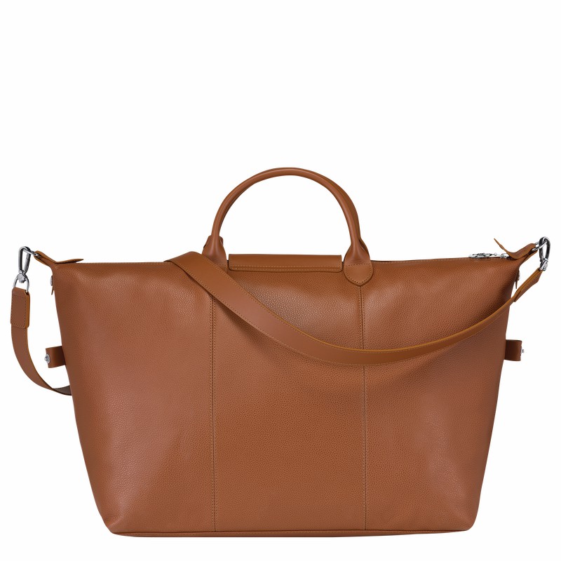 Bolsas De Viagem Longchamp Le FOULONNÉ S Masculino Caramel Brasil | L1624021F72-