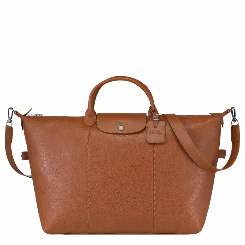 Bolsas De Viagem Longchamp Le FOULONNÉ S Masculino Caramel Brasil | L1624021F72-