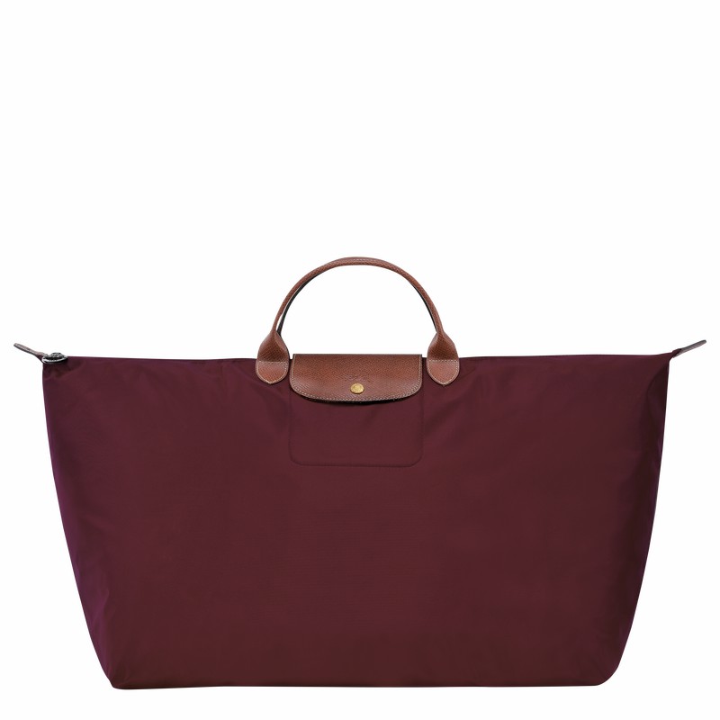 Bolsas De Viagem Longchamp Le Pliage Original M Masculino Bordeaux Brasil | L1625089P87-