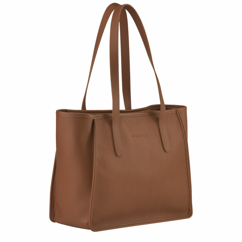 Bolsas Tote Longchamp Le FOULONNÉ L Feminino Caramel Brasil | 10190021121