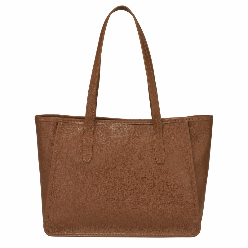 Bolsas Tote Longchamp Le FOULONNÉ L Feminino Caramel Brasil | 10190021121