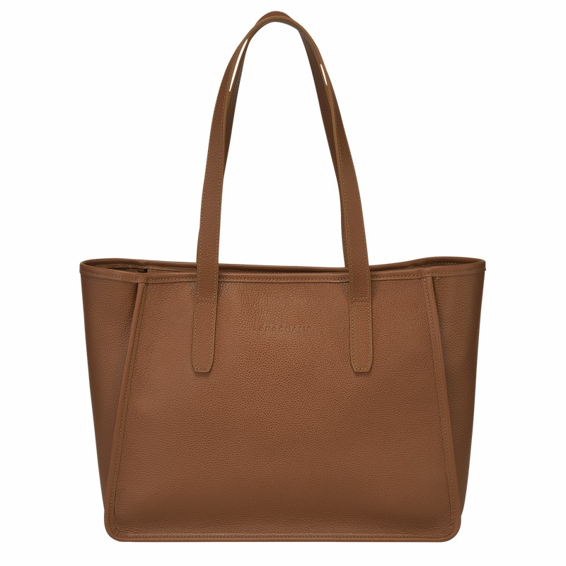 Bolsas Tote Longchamp Le FOULONNÉ L Feminino Caramel Brasil | 10190021121