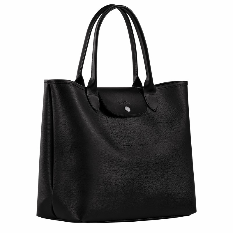 Bolsas Tote Longchamp Le Pliage City L Feminino Pretas Brasil | 10182HYQ001