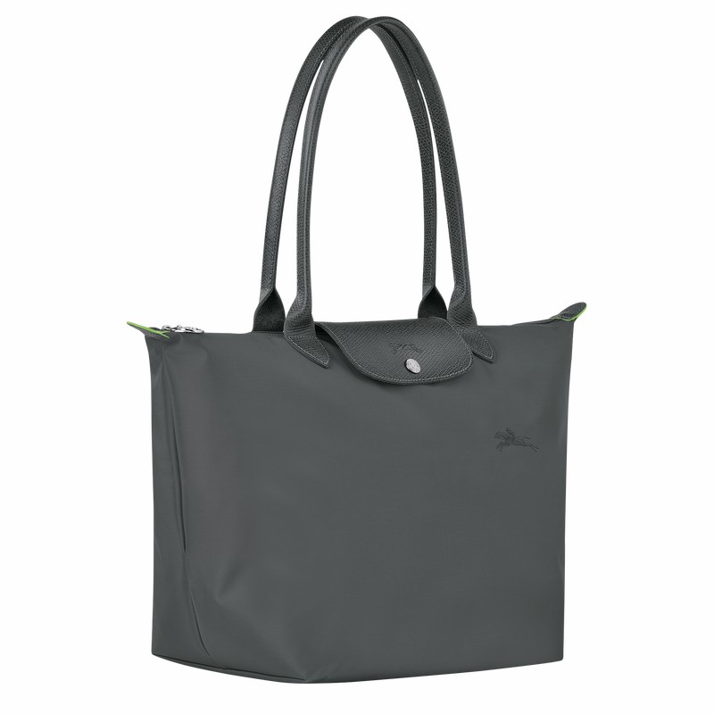 Bolsas Tote Longchamp Le Pliage Green L Feminino Cinzentas Escuro Brasil | L1899919P66