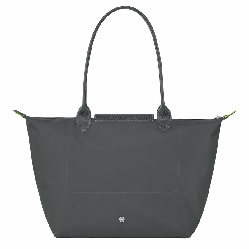 Bolsas Tote Longchamp Le Pliage Green L Feminino Cinzentas Escuro Brasil | L1899919P66