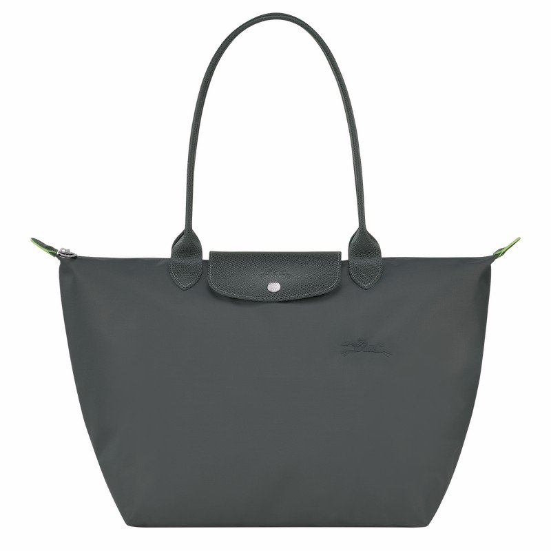 Bolsas Tote Longchamp Le Pliage Green L Feminino Cinzentas Escuro Brasil | L1899919P66