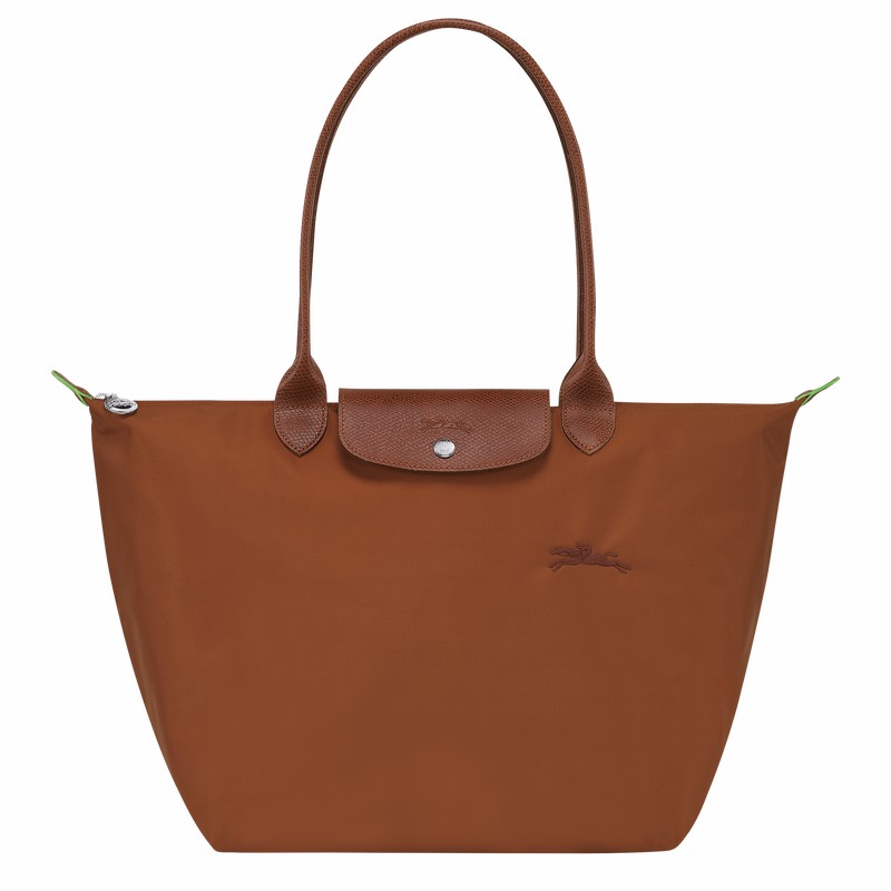 Bolsas Tote Longchamp Le Pliage Green L Feminino Marrom Brasil | L1899919504