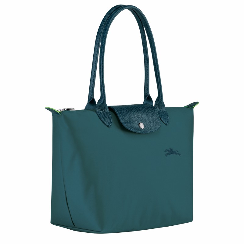 Bolsas Tote Longchamp Le Pliage Green M Feminino Azul Claro Brasil | L2605919P89