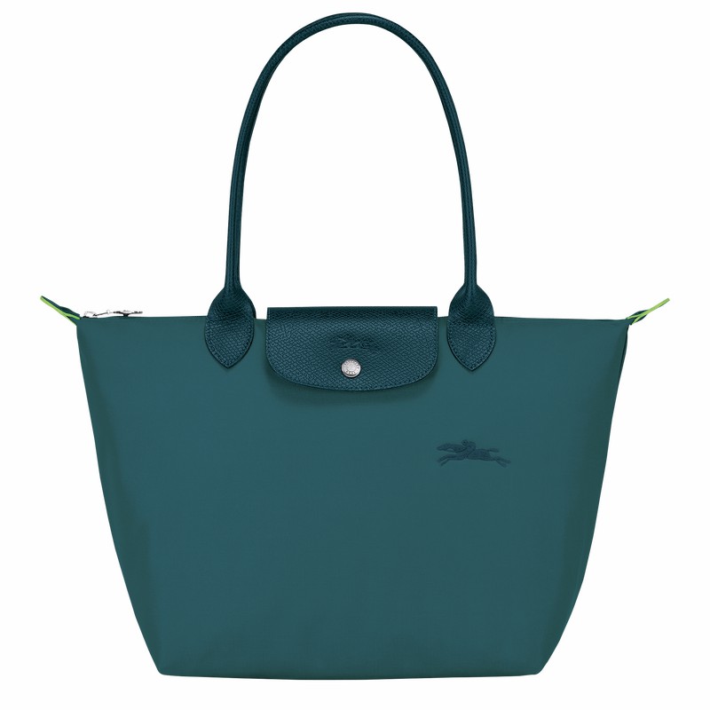 Bolsas Tote Longchamp Le Pliage Green M Feminino Azul Claro Brasil | L2605919P89