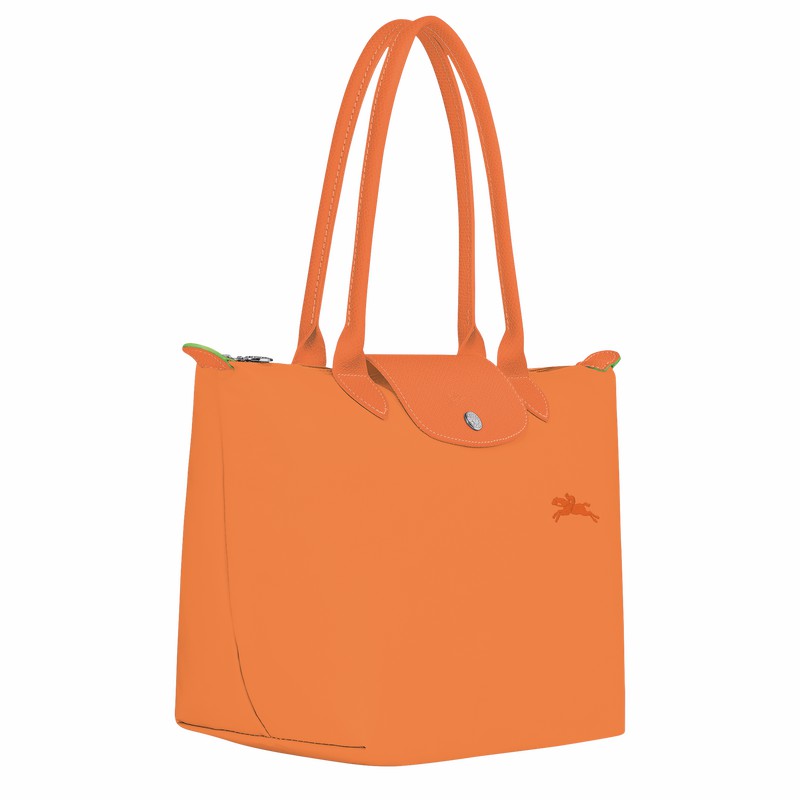 Bolsas Tote Longchamp Le Pliage Green M Feminino Laranja Brasil | L2605919P54