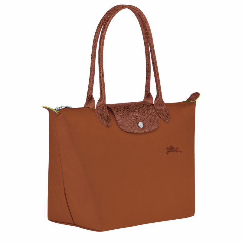 Bolsas Tote Longchamp Le Pliage Green M Feminino Marrom Brasil | L2605919504