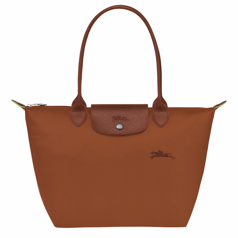 Bolsas Tote Longchamp Le Pliage Green M Feminino Marrom Brasil | L2605919504