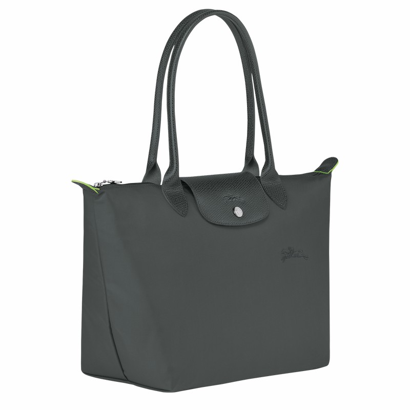 Bolsas Tote Longchamp Le Pliage Green M Feminino Cinzentas Escuro Brasil | L2605919P66