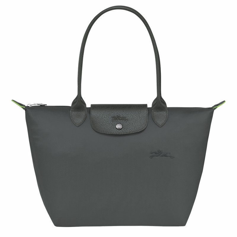 Bolsas Tote Longchamp Le Pliage Green M Feminino Cinzentas Escuro Brasil | L2605919P66