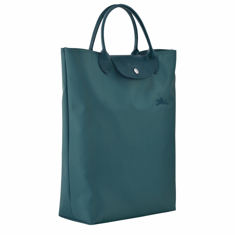 Bolsas Tote Longchamp Le Pliage Green M Feminino Azul Claro Brasil | 10168919P89