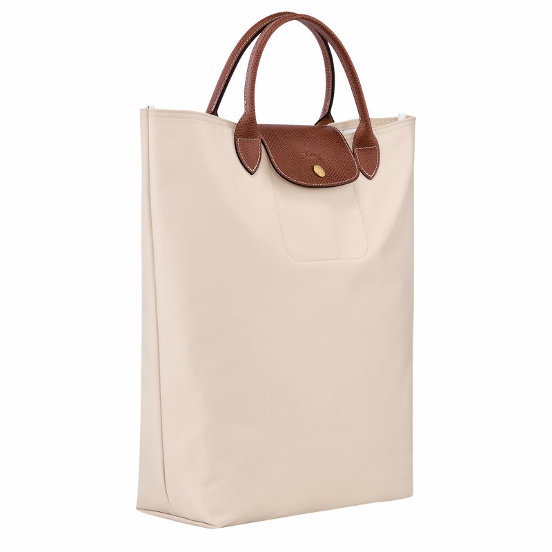 Bolsas Tote Longchamp Le Pliage Original M Feminino Branco Brasil | 10168089P71