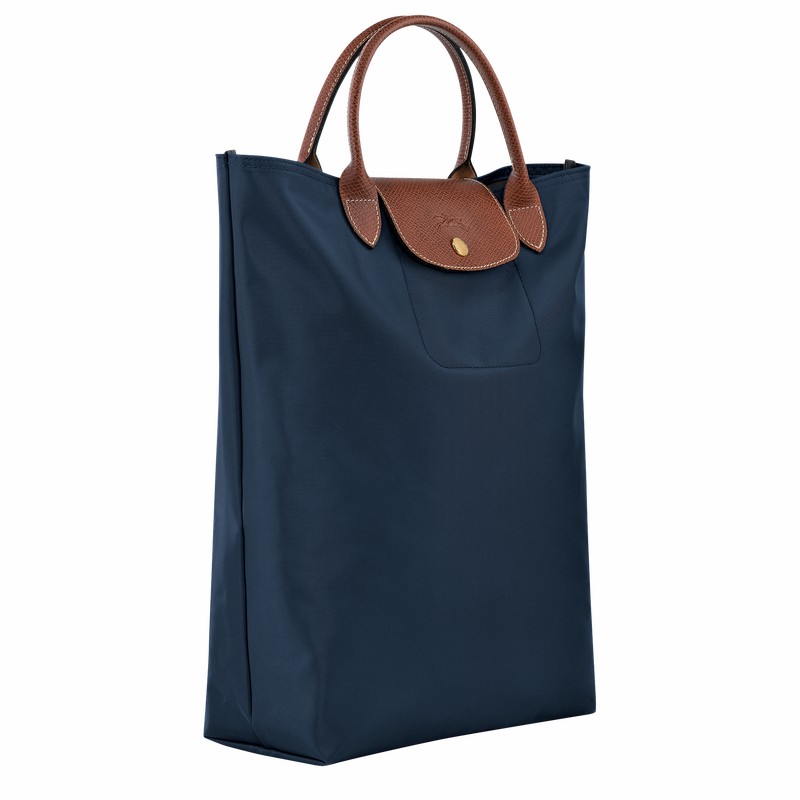 Bolsas Tote Longchamp Le Pliage Original M Feminino Azul Marinho Brasil | 10168089P68