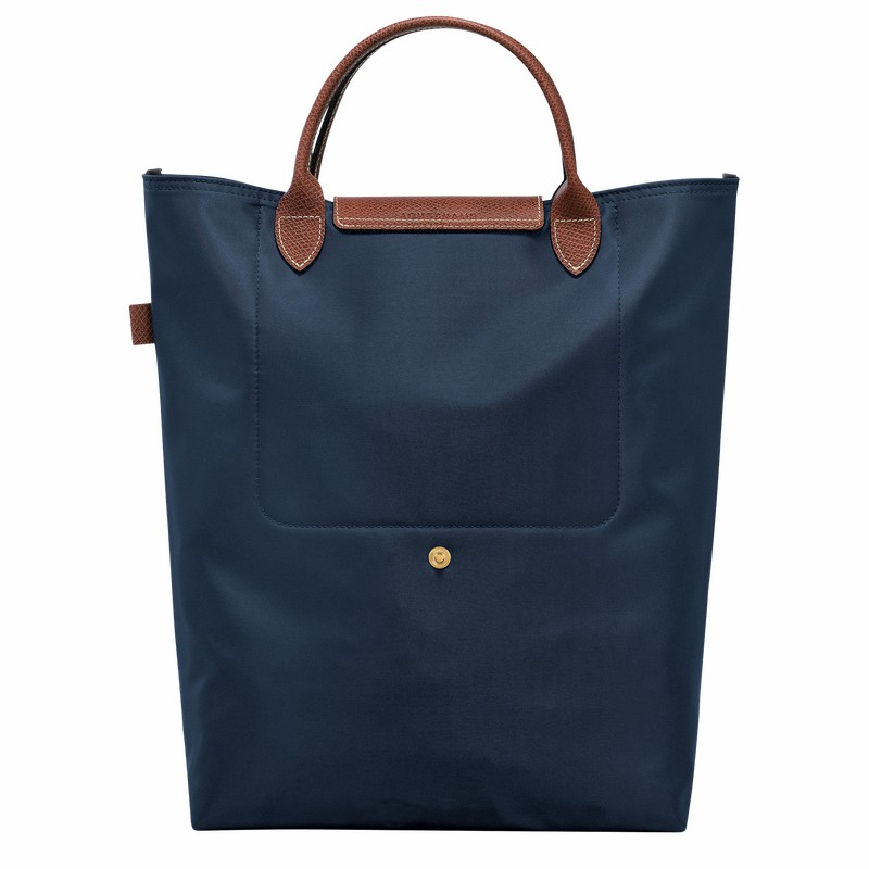 Bolsas Tote Longchamp Le Pliage Original M Feminino Azul Marinho Brasil | 10168089P68