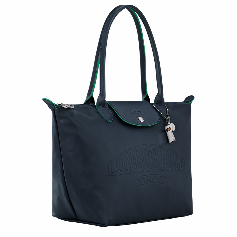 Bolsas Tote Longchamp Le Pliage Xtra M Feminino Azul Marinho Brasil | L2605HEY556