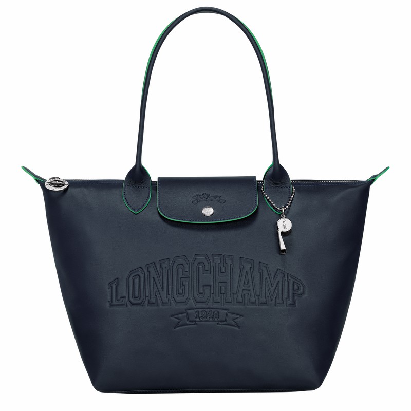 Bolsas Tote Longchamp Le Pliage Xtra M Feminino Azul Marinho Brasil | L2605HEY556