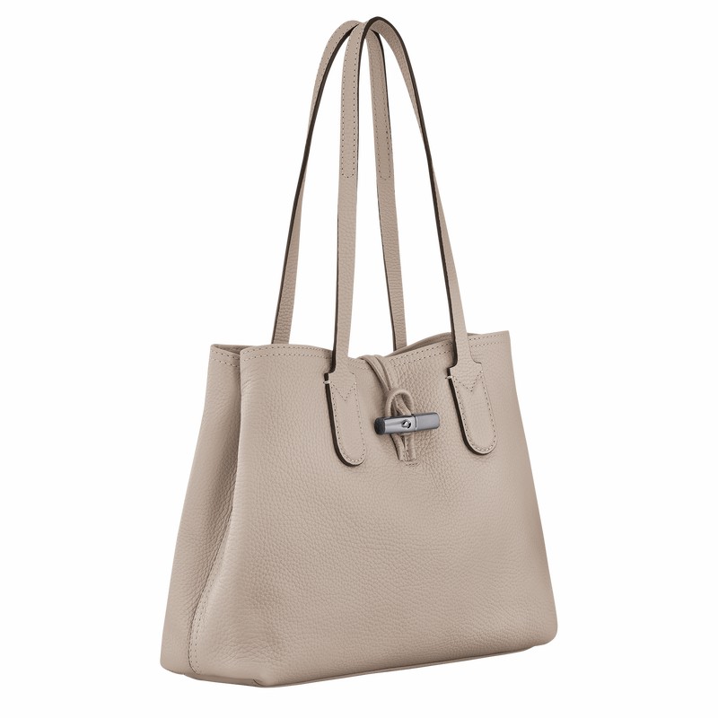 Bolsas Tote Longchamp Le Roseau Essential M Feminino Cinzentas Brasil | 10183968266