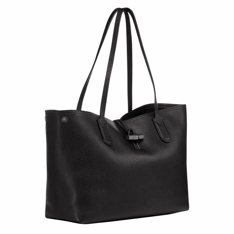 Bolsas Tote Longchamp Le Roseau Essential L Feminino Pretas Brasil | L2686968001