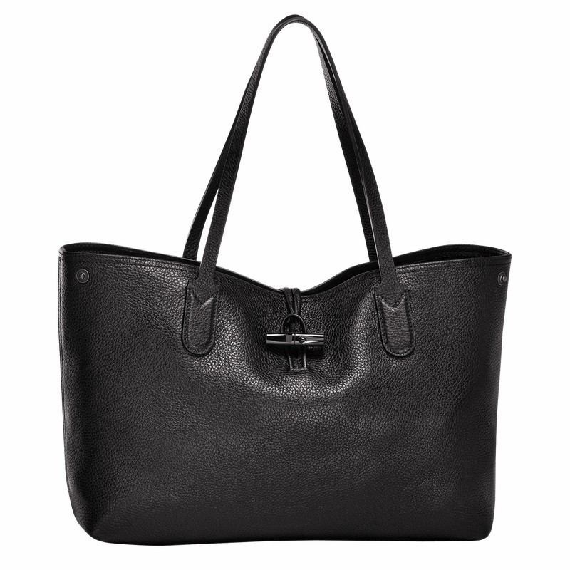 Bolsas Tote Longchamp Le Roseau Essential L Feminino Pretas Brasil | L2686968001