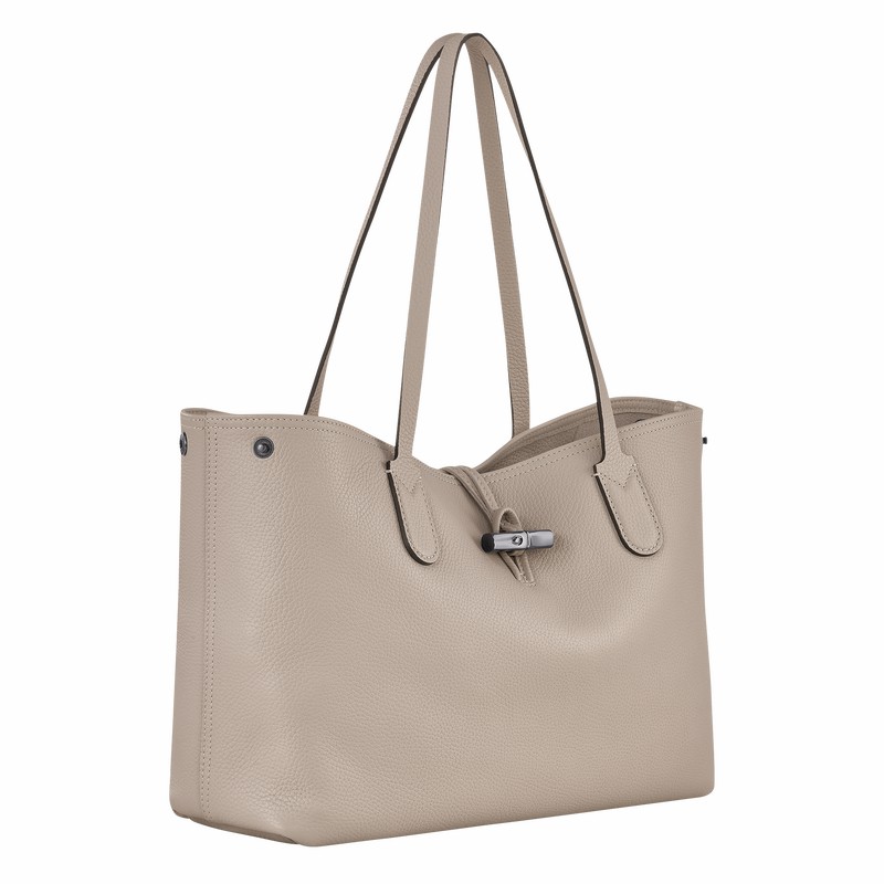 Bolsas Tote Longchamp Le Roseau Essential L Feminino Cinzentas Brasil | L2686968266