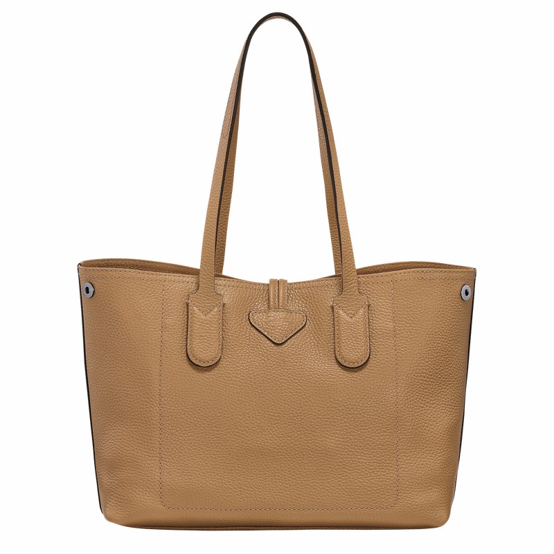 Bolsas Tote Longchamp Le Roseau Essential M Feminino Caqui Brasil | 10183968026