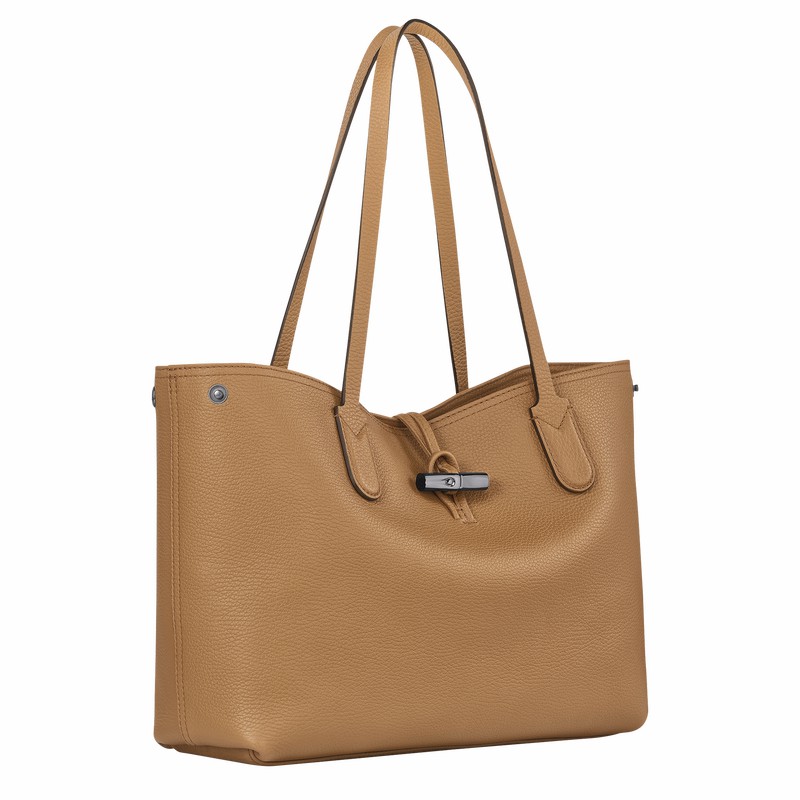 Bolsas Tote Longchamp Le Roseau Essential L Feminino Caqui Brasil | L2686968026