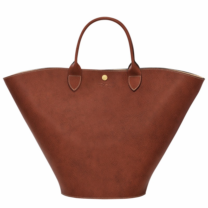 Bolsas Tote Longchamp ÉPURE XL Feminino Marrom Brasil | 10260HYZ035