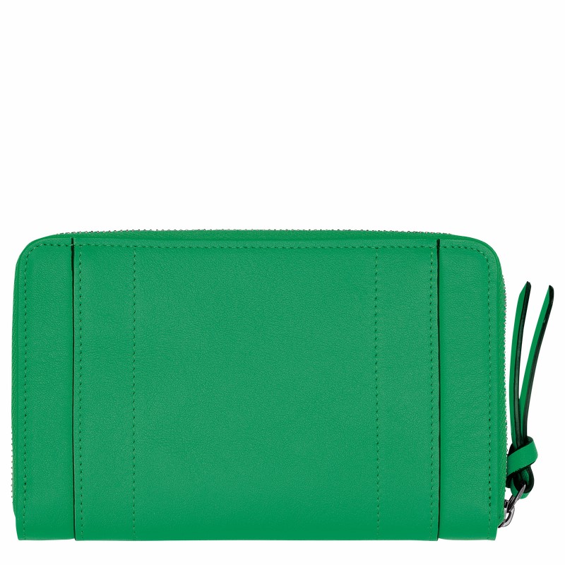 Carteiras Longchamp 3D Feminino Verdes Brasil | L3622HCV129