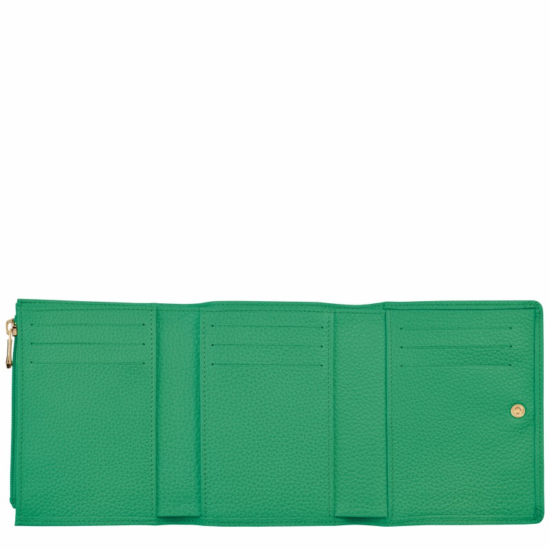 Carteiras Longchamp Le FOULONNÉ Feminino Verdes Brasil | 30021021129