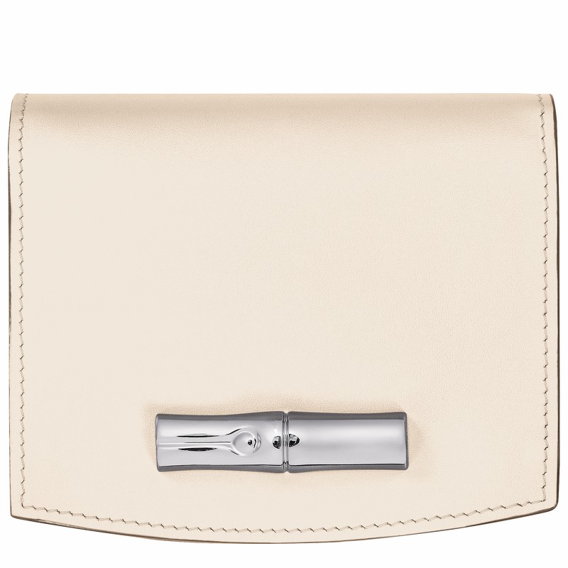 Carteiras Longchamp Le Roseau Feminino Branco Brasil | 30011HCL037