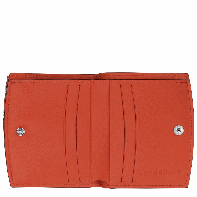 Carteiras Longchamp Le Roseau Feminino Laranja Brasil | 30011HCL685