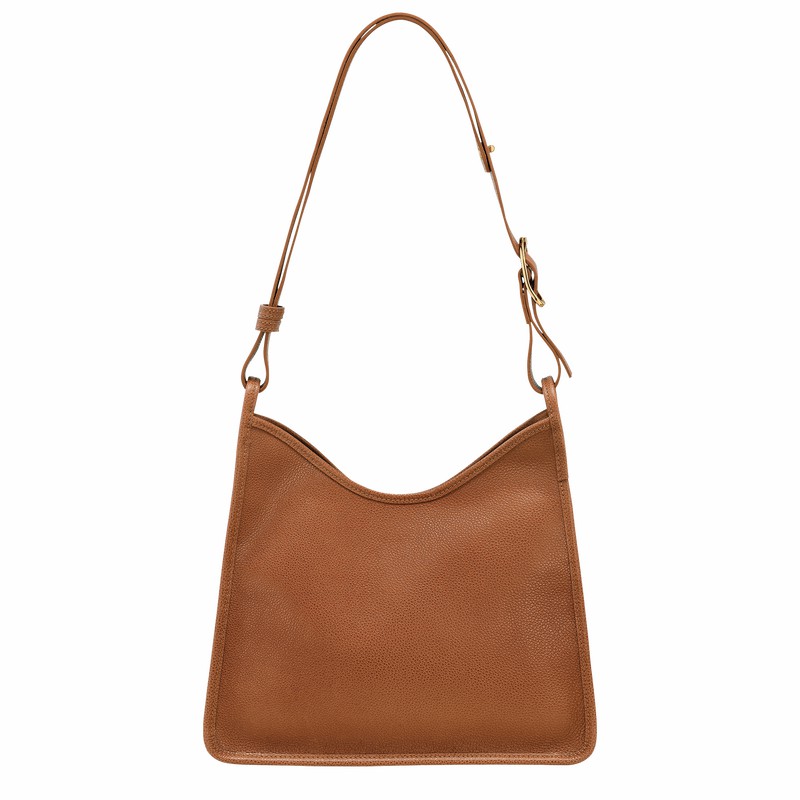 Bolsa Hobo Longchamp Le FOULONNÉ M Feminino Caramel Brasil | 10155021121