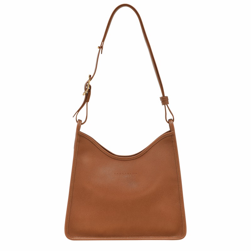 Bolsa Hobo Longchamp Le FOULONNÉ M Feminino Caramel Brasil | 10155021121