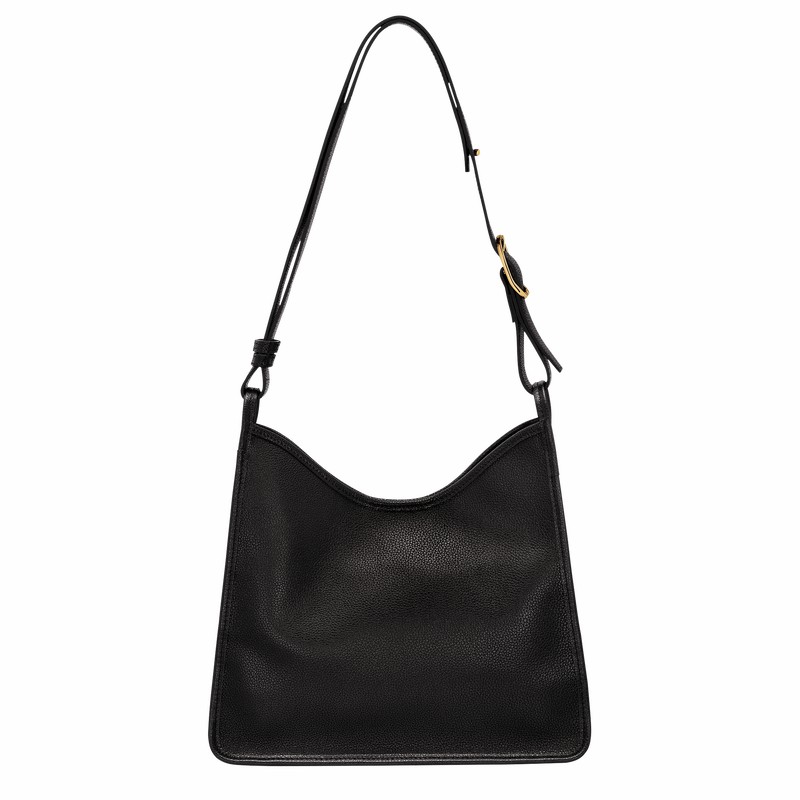 Bolsa Hobo Longchamp Le FOULONNÉ M Feminino Pretas Brasil | 10155021001