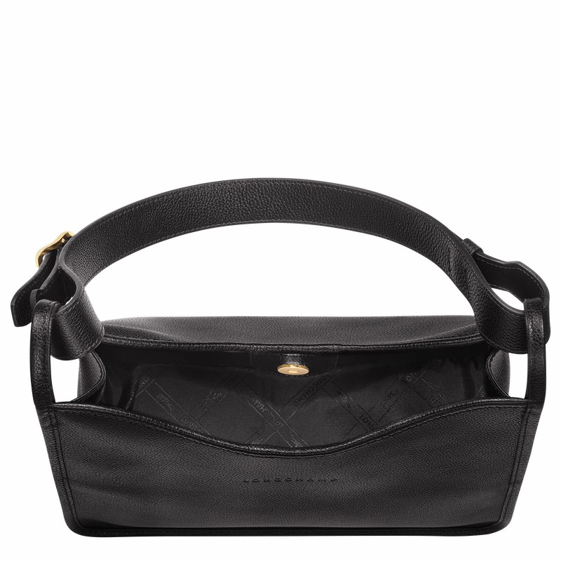 Bolsa Hobo Longchamp Le FOULONNÉ M Feminino Pretas Brasil | 10155021001