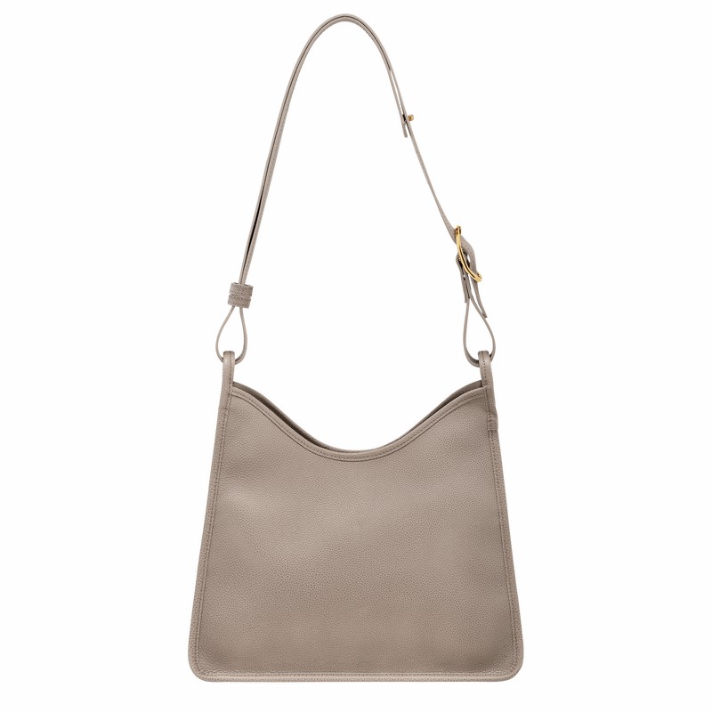 Bolsa Hobo Longchamp Le FOULONNÉ M Feminino Cinzentas Brasil | 10155021P55