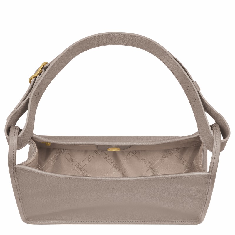 Bolsa Hobo Longchamp Le FOULONNÉ M Feminino Cinzentas Brasil | 10155021P55