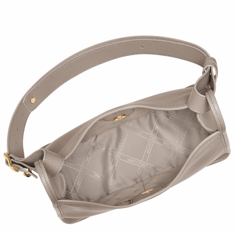 Bolsa Hobo Longchamp Le FOULONNÉ M Feminino Cinzentas Brasil | 10155021P55