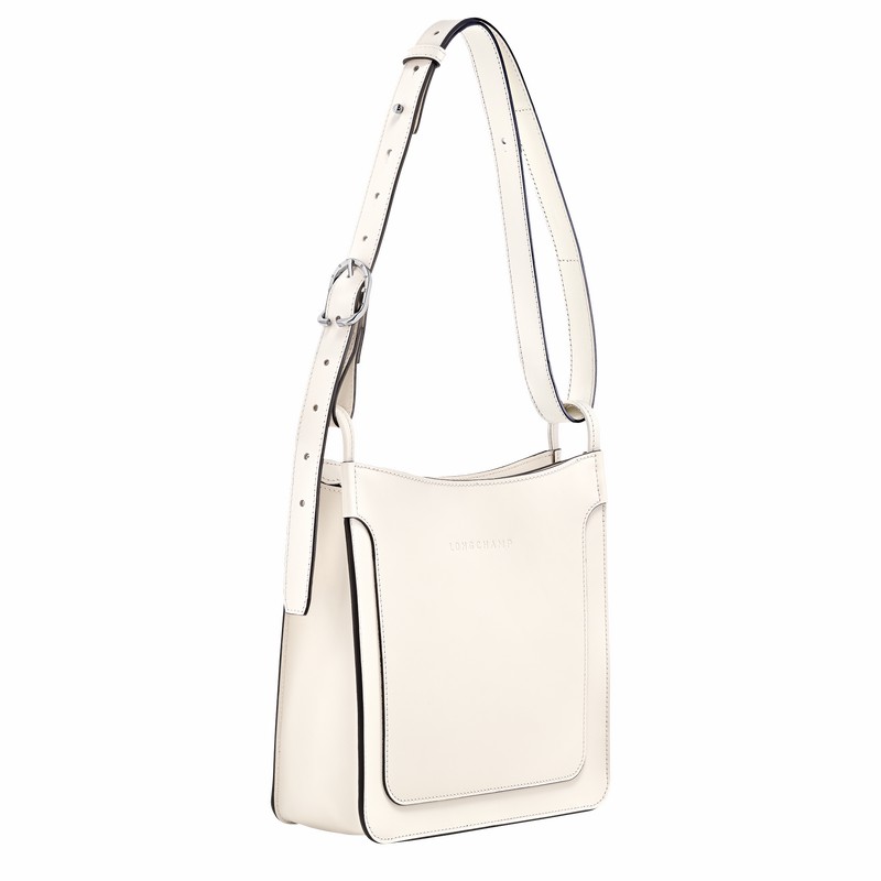 Bolsa Hobo Longchamp Le FOULONNÉ S Feminino Branco Brasil | 10272HFI037